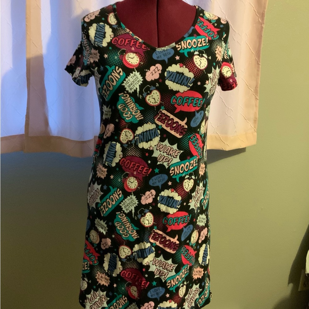 Like New Graphic Print Women's Pajamas Dress